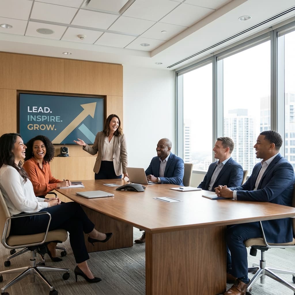 Diverse team meeting